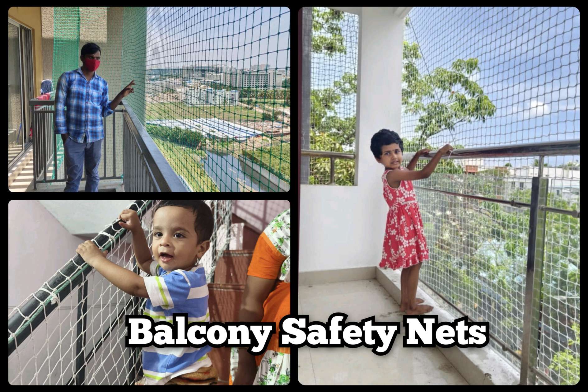 Completed balcony safety net installations for Cat safety nets Chennai by YPL Safety Nets Chennai. Completed balcony safety net installations for Cat safety nets Chennai by YPL Safety Nets Chennai.