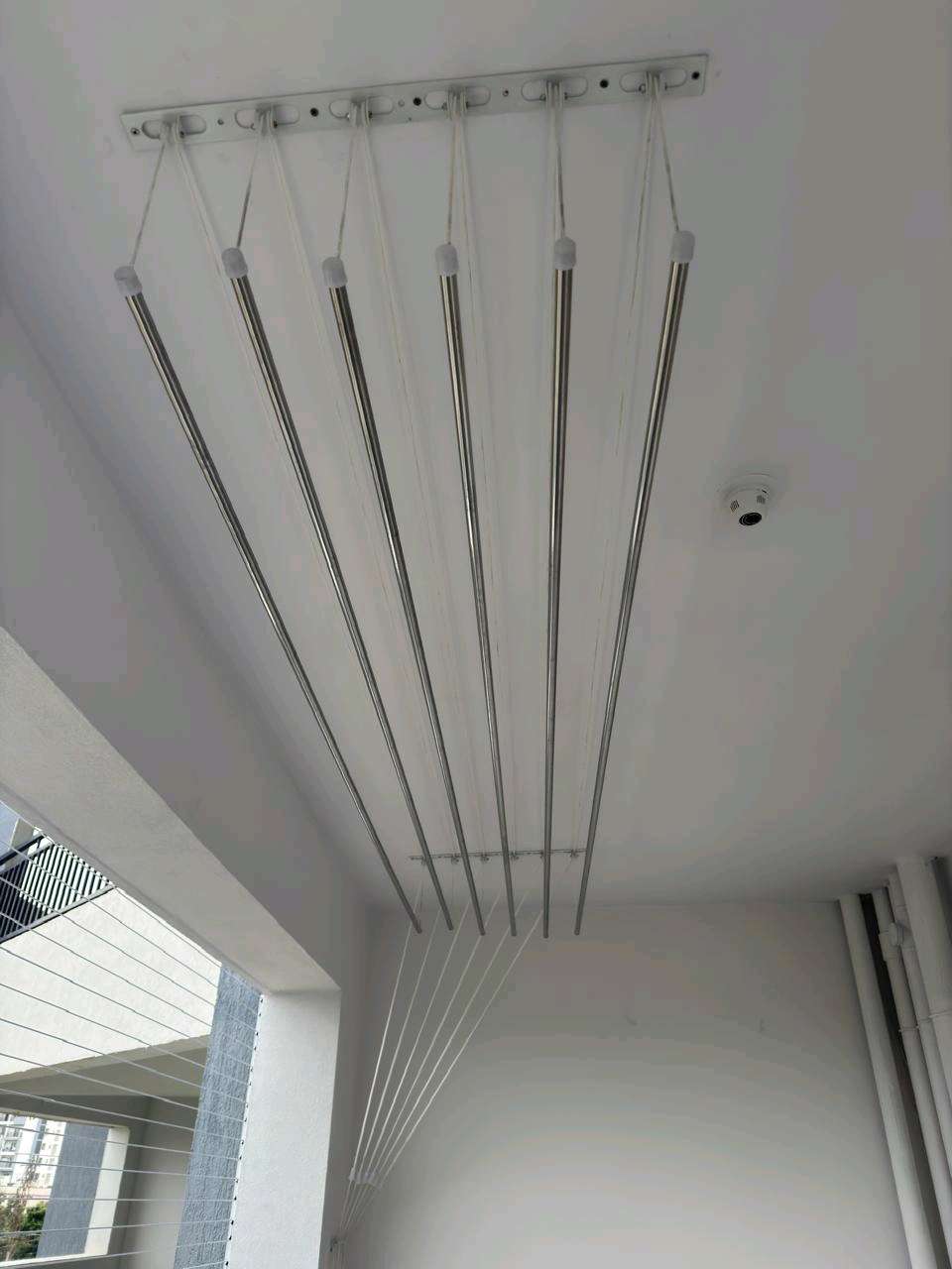 Stainless steel ceiling cloth dryer rods supplied in Chennai by YPL Safety Nets Stainless steel ceiling cloth dryer rods supplied in Chennai by YPL Safety Nets