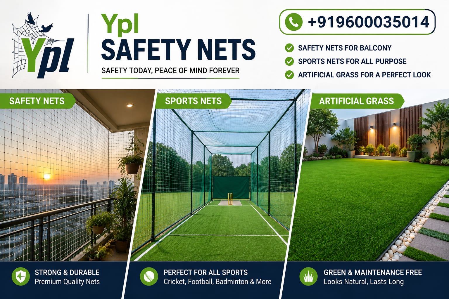 YPL sports nets, safety nets and artificial grass installation in Chennai YPL sports nets, safety nets and artificial grass installation in Chennai
