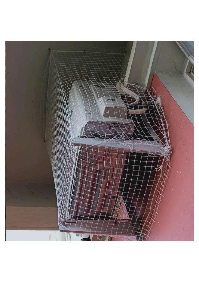 Pigeon net enclosing an AC unit and duct opening for Bird nets Chennai by YPL Safety Nets Chennai. Pigeon net enclosing an AC unit and duct opening for Bird nets Chennai by YPL Safety Nets Chennai.