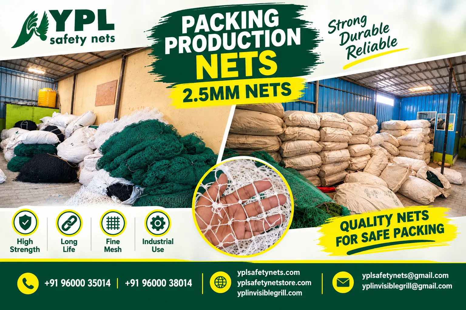 Bulk packing-net stock ready for industrial orders for Packing nets Chennai by YPL Safety Nets Chennai. Bulk packing-net stock ready for industrial orders for Packing nets Chennai by YPL Safety Nets Chennai.